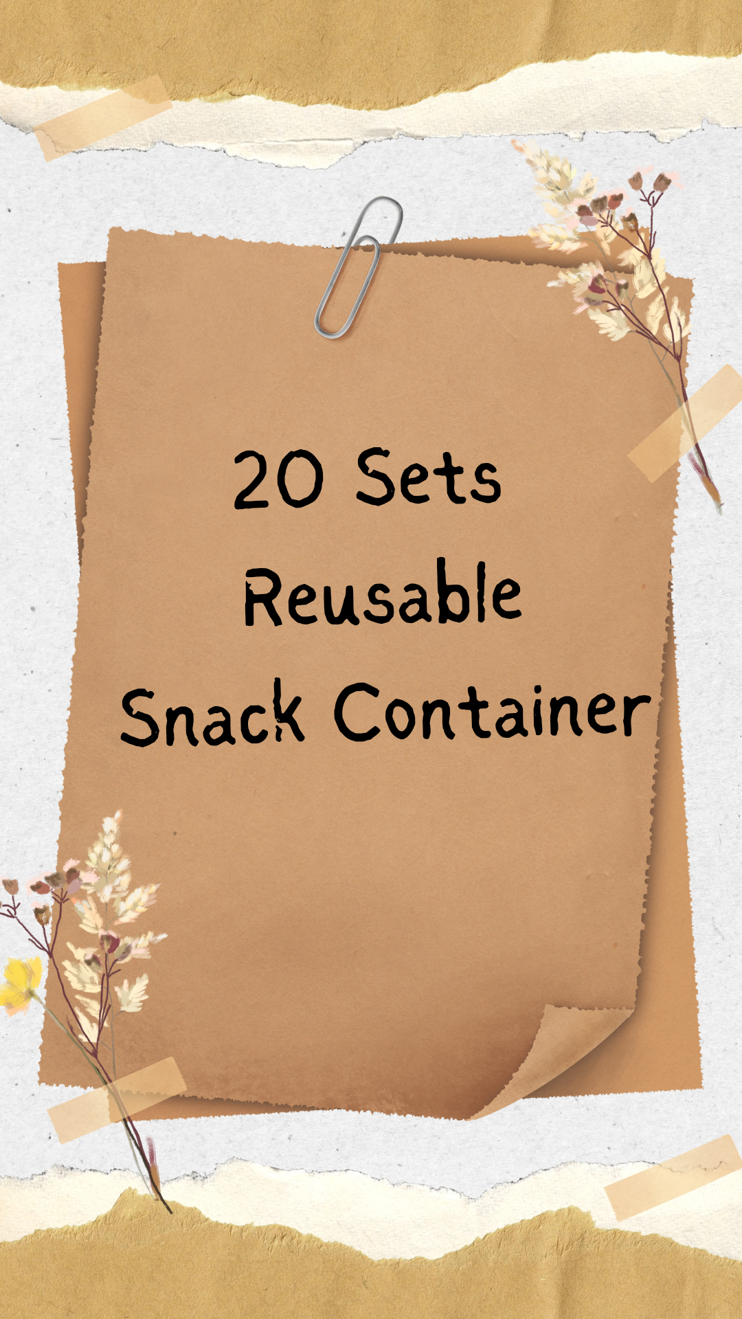 20 Sets Reusable Snack Container