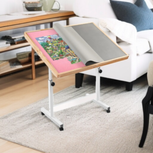 Wooden jigsaw Puzzle Table with Wheels
