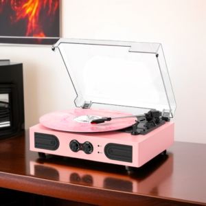 Record Player with Built-in Speakers